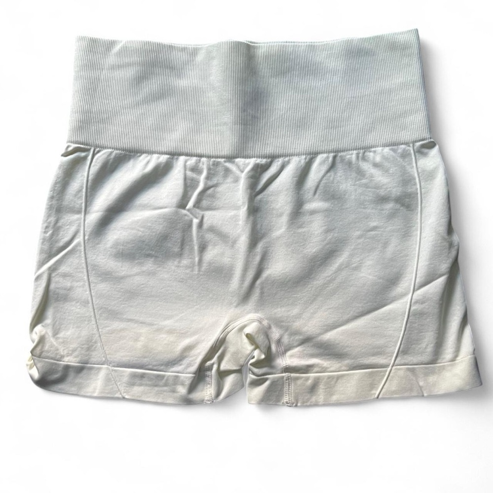 Women's Cream High-Waisted Shorts